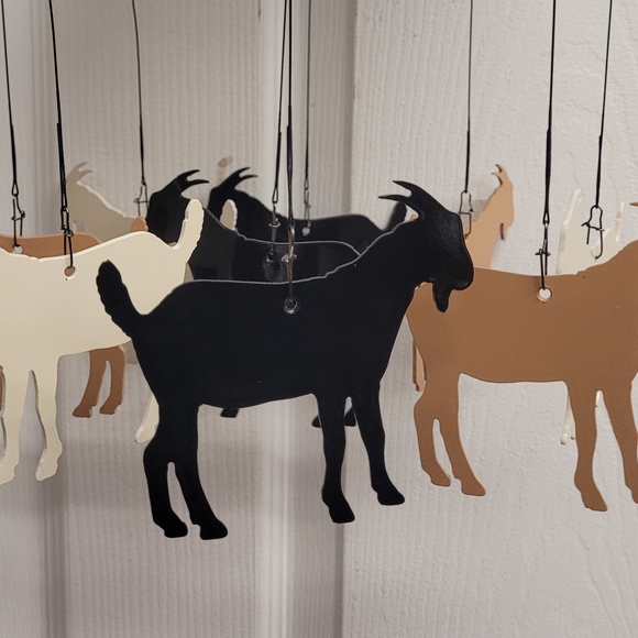 Plasma Cut Goat Wind Chime - Picture 4 of 5